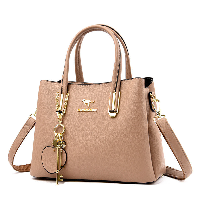 Large Capacity Versatile Women's Bag With Lychee Texture