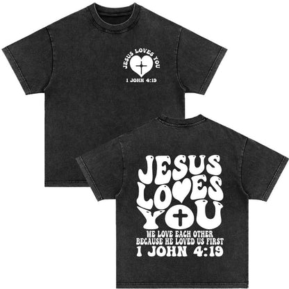 An Sngth Bible Verse Retro Washed T-shirt