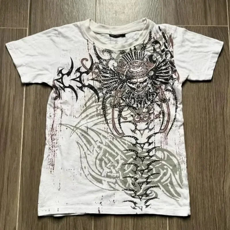 2000s retro t camisa nova harajuku das mulheres hip hop kawaii oversized t camisa dos homens de manga curta roupas góticas topos streetwear