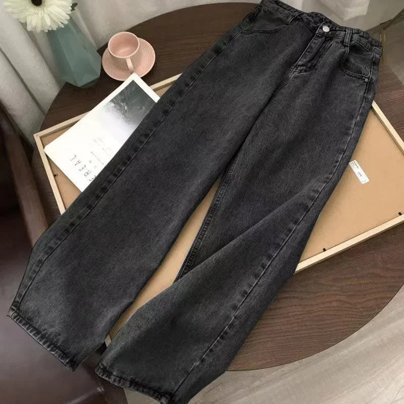2024 nova tendência americana retro hip-hop bordado padrão jeans baggy para homens e mulheres y2k harajuku gótico calças largas streetwear