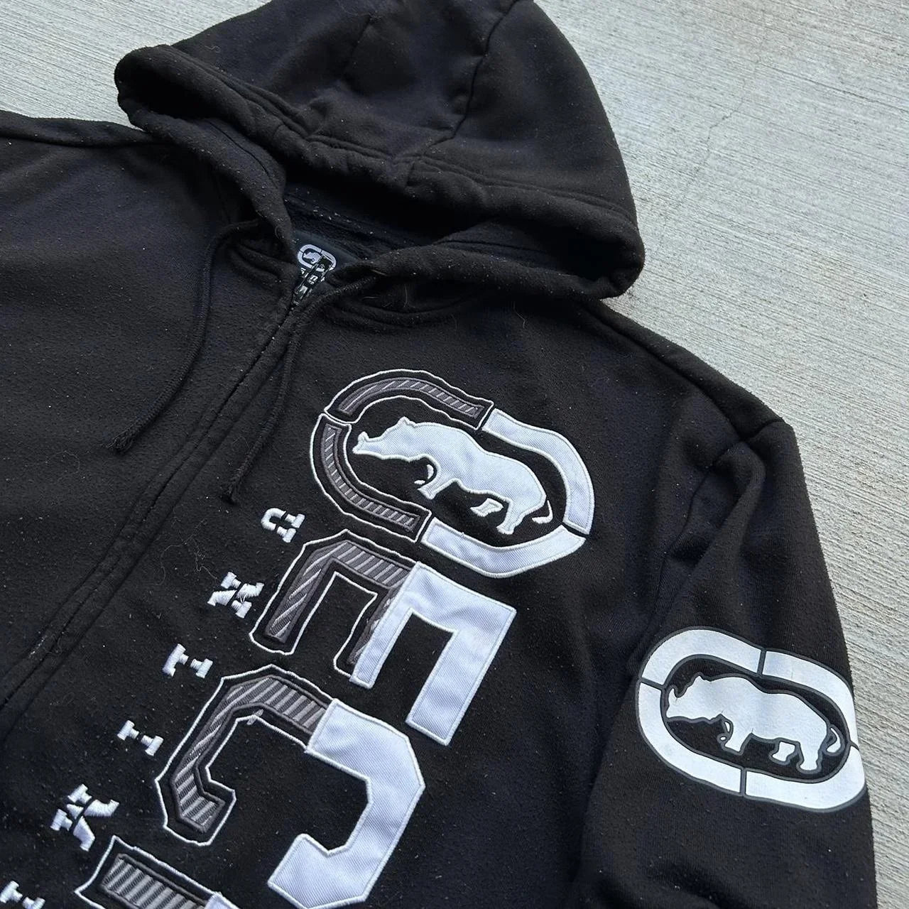 Y2k gótico ecko crânio impressão hoodie das mulheres dos homens streetwear punk oversize preto moletom escuro artístico casual pulôver