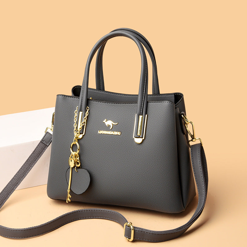 Large Capacity Versatile Women's Bag With Lychee Texture